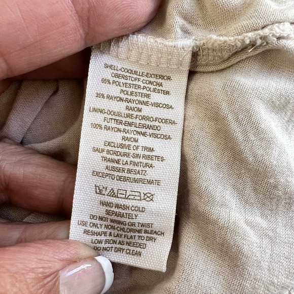 Free People Crochet Mini Dress Size Small Beige Lined Cap Sleeves - Picture 10 of 14